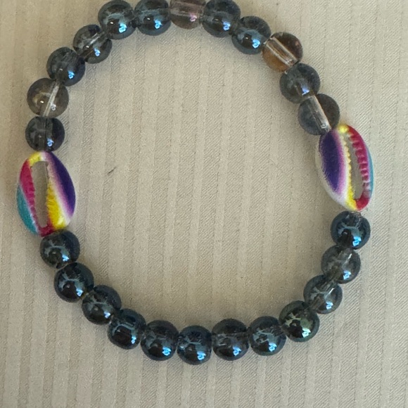 Handmade Jewelry - Colorful Beaded Bracelet with Shell Accents